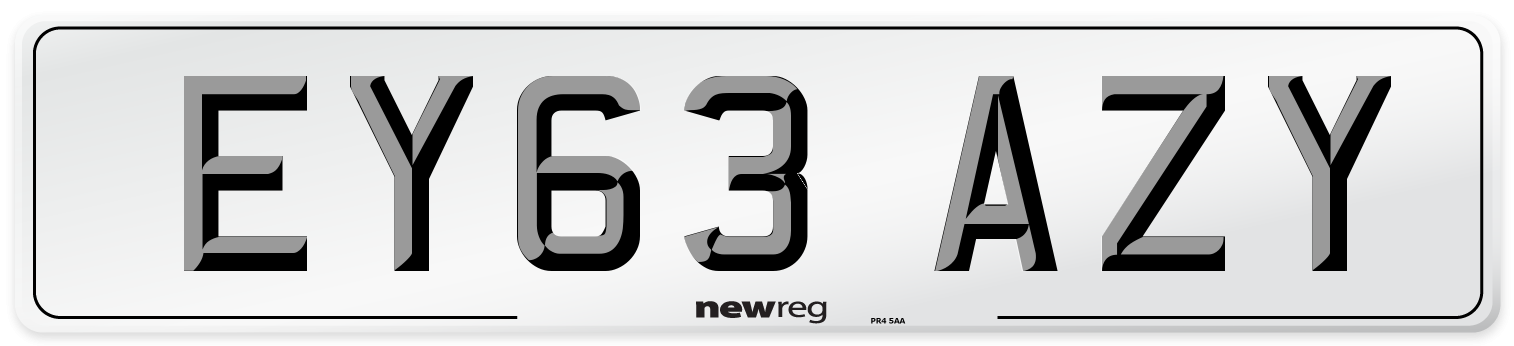 EY63 AZY Number Plate from New Reg